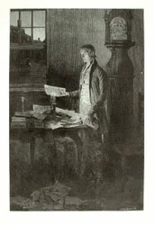 Thomas Jefferson, redactando la Declaración de Independencia