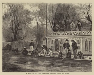 Un boceto en el Isis, el equipo de Oxford en casa