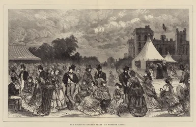 Fiesta en el jardín de Su Majestad en el Castillo de Windsor