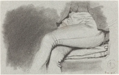 Estudio de las piernas de un hombre sentado
