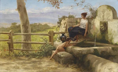 En la fuente