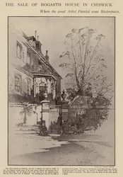 Antigua casa de William Hogarth, Chiswick, Londres (lito)