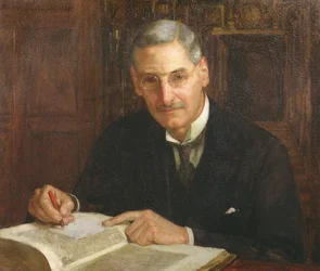Retrato de Percy Stafford Allen (1869-1933) Presidente del Corpus Christi College de Oxford y erudito erasmista