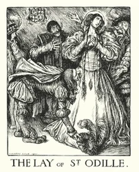 Leyendas de Ingoldsby: La Lay de St Odille (litografía)