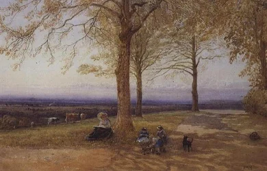 Madre e Hijo en el Paisaje