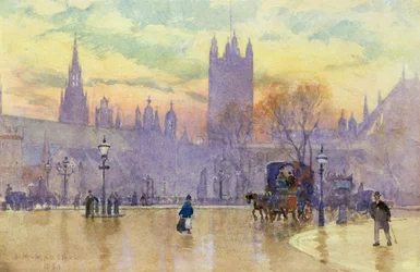 Plaza del Parlamento al anochecer, 1889