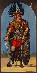 Hengist, jefe de los anglos, 449 d. C., 1924.