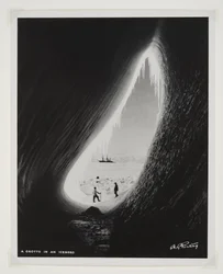 Una gruta en un iceberg