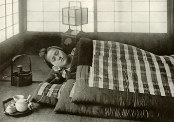 Hora de dormir en Japón, 1910