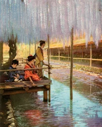 Bajo las Glicinas Púrpuras, 1910