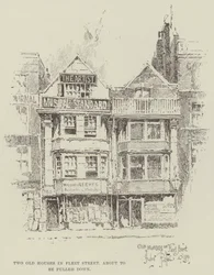 Dos casas antiguas en Fleet Street, a punto de ser demolidas