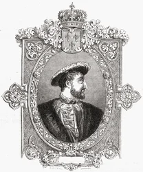 Francisco I, grabado por Pannemaker-Ligny, de 