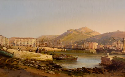 El puerto de Niza, hacia 1860 (Óleo sobre lienzo)