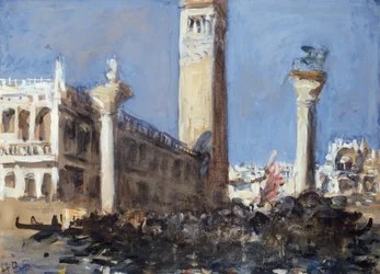 Piazzetta del Canal (lápiz, acuarela y color de cuerpo)