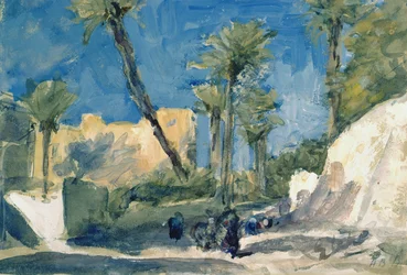 Las palmeras datileras en Elche, España