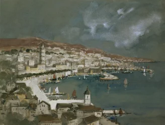 El puerto de Split, Croacia