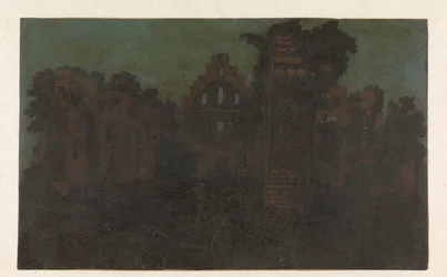 Ruinas de la Abadía de Rijnsburg, versión grande Ruinas de la abadía de Rijnsburg desde el sur: versión grande