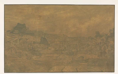 Valle con un río y un pueblo con cuatro torres