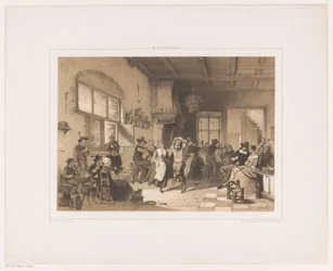 Compañía de baile en una posada