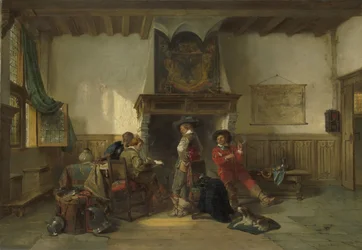 Soldados en una sala de guardia