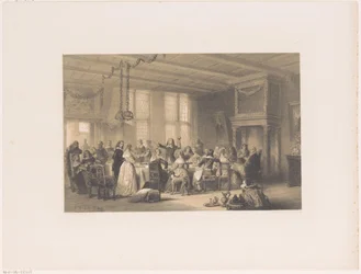 Brindis en una cena de bodas en el siglo XVII.