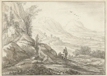 Paisaje de montaña con vista a un valle