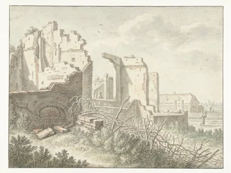 Ruinas fuera del Wittevrouwenpoort en Utrecht