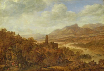 Paisaje con el río Rin