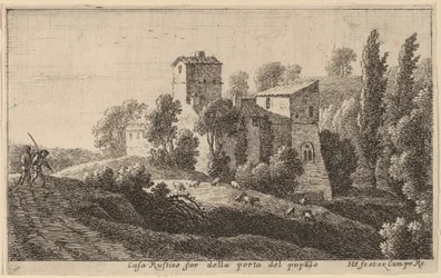 Granja más allá de la Porta del Popolo