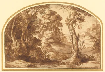 Estanque al Borde de un Bosque