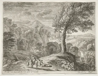 El gran árbol y la cascada, c. 1652-1654