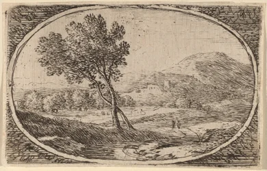 Dos árboles con troncos cruzados