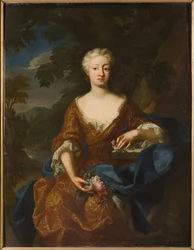 Louise Dorothee de Brandebourg, reine de Suede - Retrato de la princesa Luise Dorothea de Prusia (1680-1705), por Quiter, Hermann Hendrik, el Joven (activo 1700-1731). Óleo sobre lienzo