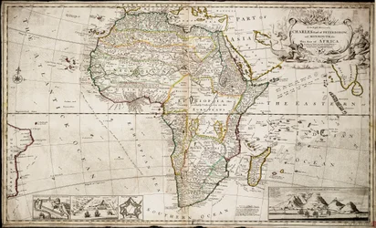 Mapa de África, c.1715 (grabado coloreado)