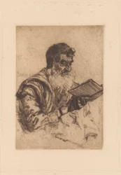 Orando hombre judío