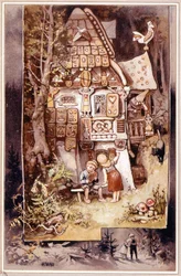 Hansel y Gretel, cuento de Grimm - ilustración de Hermann Vogel