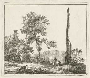Paisaje con poste alto Seis paisajes (título de la serie)
