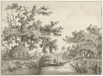 Paisaje con dos pescadores