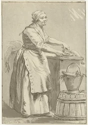 Mujer de limpieza de pescado
