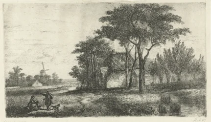 Paisaje con un caminante