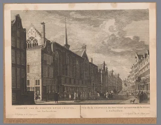 Vista del Lugar Santo (Nieuwezijds Kapel) en Ámsterdam
Vista desde la Nieuwe Zyds-Kapel, a Amsterdam / Vue de la Chapelle du Nouveau Quartier de la Ville, à Amsterdam (título en el objeto)
Atlas de Fouquet (título de la serie)