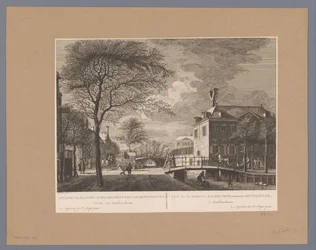 Vista del Oudezijds Huiszithuis en Amsterdam Vista de Oude-Zyds-Huysziten-Almoesseniershuis, a Amsterdam / Vue de la maison des pauvres, nommée Huyszit, à Amsterdam (título sobre el objeto)
