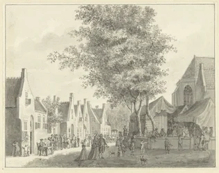 Mercado en el pueblo de Valkenburg