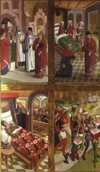 Escenas de la vida de San Nicolás de la sección interior del ala exterior izquierda del antiguo altar mayor de la iglesia de San Nicolás