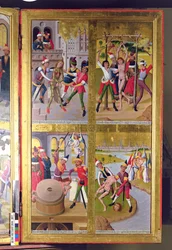 Escenas de la vida de San Víctor de la sección interior del ala exterior derecha del antiguo altar mayor en la iglesia de San Nicolás, 1481