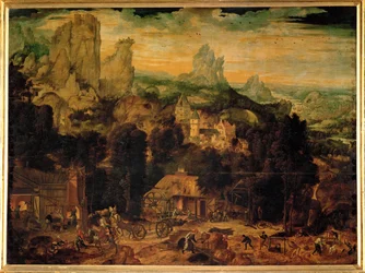 Mina de cobre (óleo sobre madera)