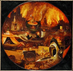 Infierno (pintura sobre madera de roble)