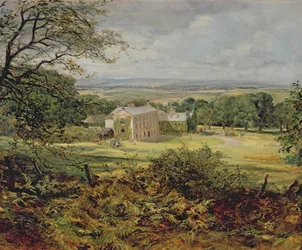 Paisaje inglés con una casa, siglo XIX