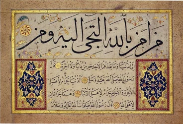 Hoja de álbum de una Muraqqa de Hafiz Osman (MIK I. 1985.11.9)