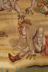 Tapiz inspirado en la obra de El Bosco, c.1560 (oro, plata, seda y lana)